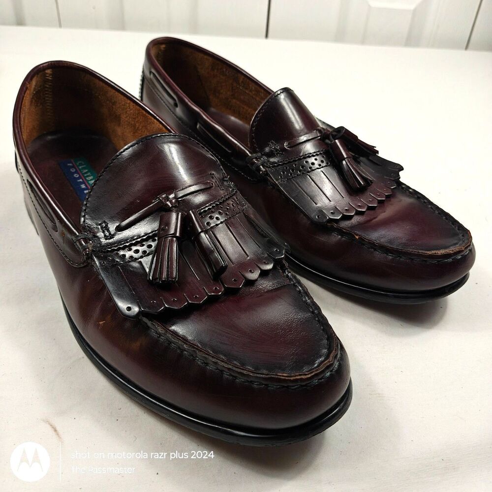 Men's CLAYBROOKE FOOTWEAR Leather Tassel Loafer Dress Shoe US Size 12
